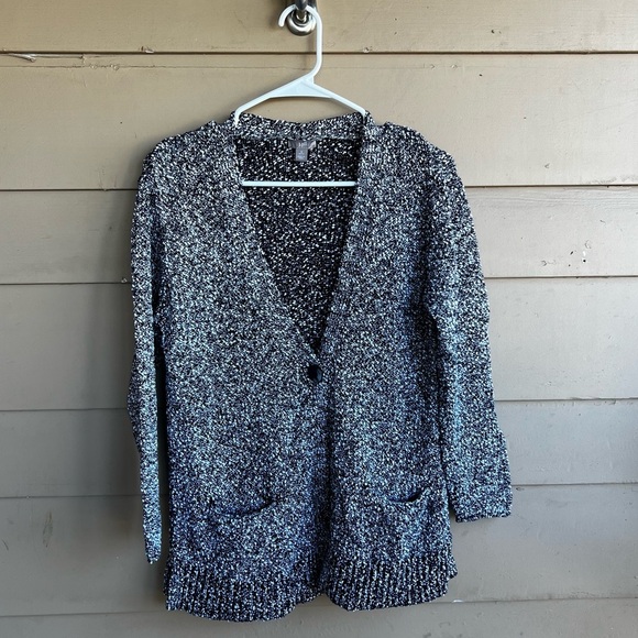 J.Jill One Button Cardigan - Size SP - Classic Cotton Spring - Picture 1 of 5